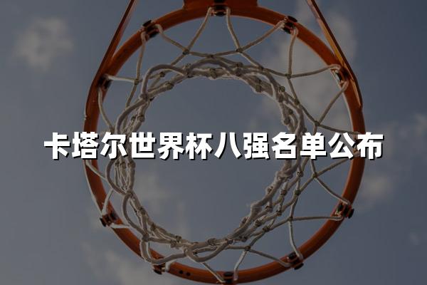 卡塔尔世界杯八强名单公布