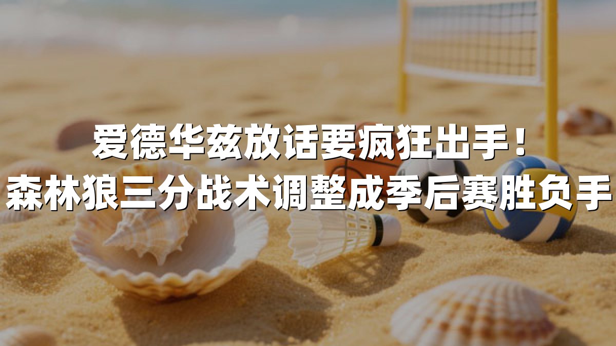 爱德华兹放话要疯狂出手！森林狼三分战术调整成季后赛胜负手